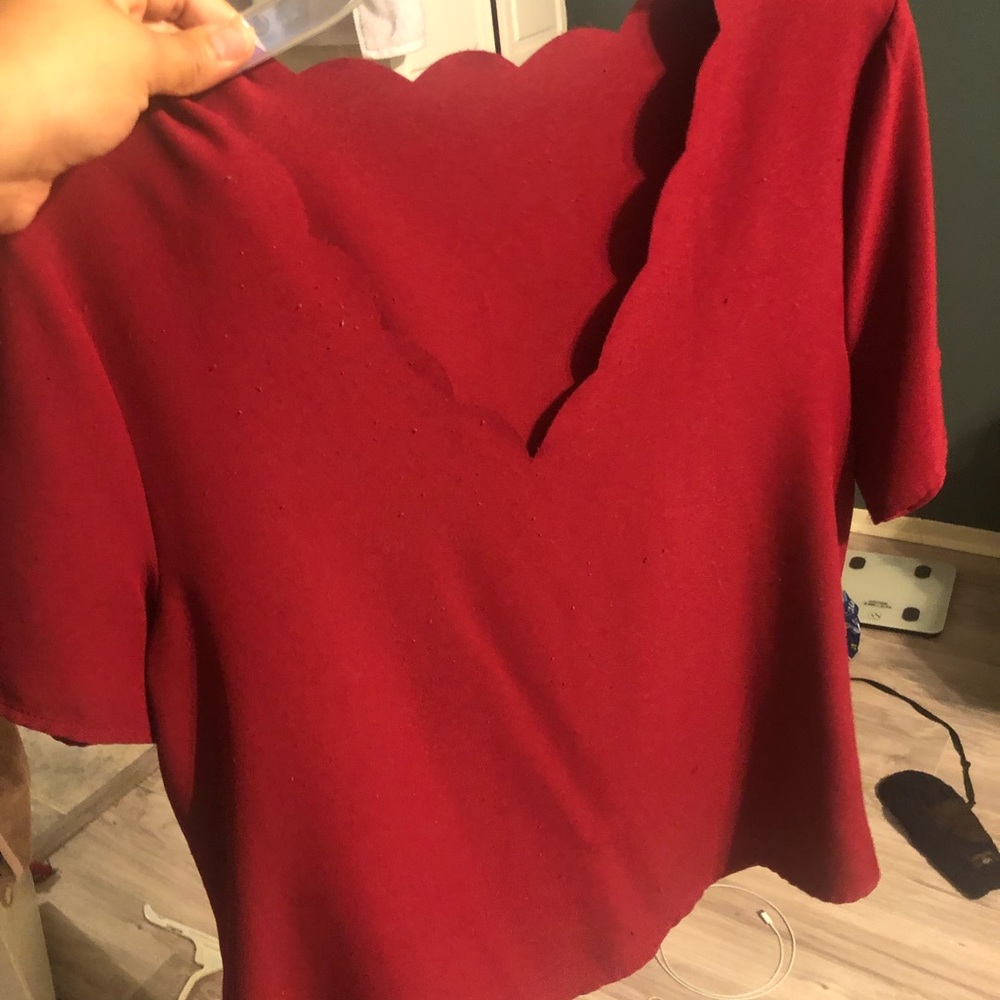 Red Eggshell Work Shirt